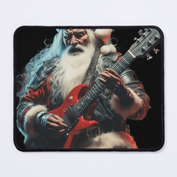 Item preview, Heavy Metal Christmas Metalhead Santa Guitarist designed and sold by creamypods.