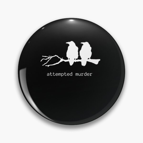 Item preview,  Attempted Murder Funny Crow Bird(White Text) designed and sold by kwalia.