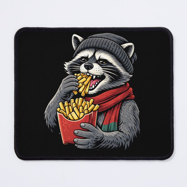 Item preview, Fries Raccoon – Funny Street Food Urban Aesthetic Art designed and sold by ColorSplash123.