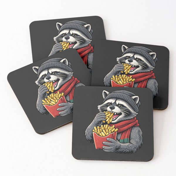 Item preview, Fries Raccoon – Funny Street Food Urban Aesthetic Art designed and sold by ColorSplash123.