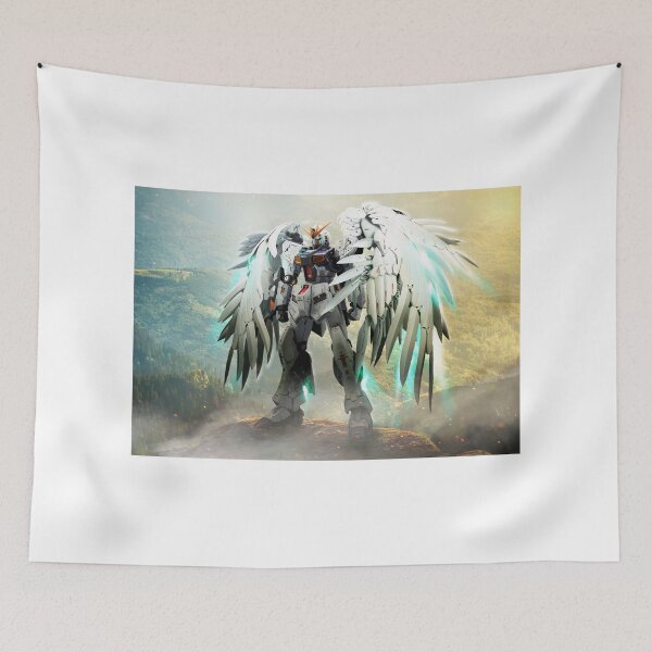 Item preview, wing nu gundam illustration digital art designed and sold by sabartgunpla.