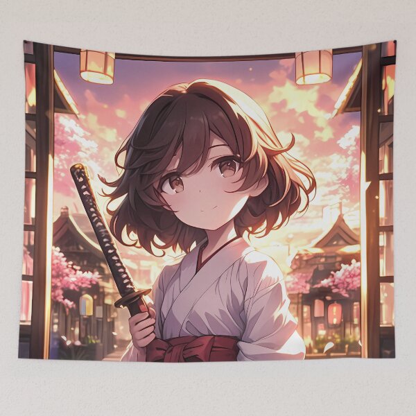 Item preview, Yukari Akiyama Girls Und Panzer Sunset Yukata Chibi designed and sold by TanglenRabbit.