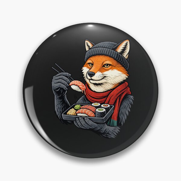 Item preview, Sushi Fox – Minimal Foodie Streetwear Aesthetic Art designed and sold by ColorSplash123.