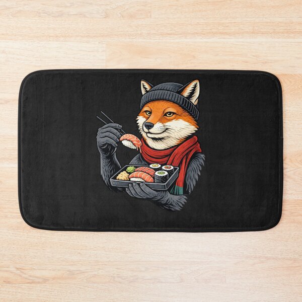 Item preview, Sushi Fox – Minimal Foodie Streetwear Aesthetic Art designed and sold by ColorSplash123.