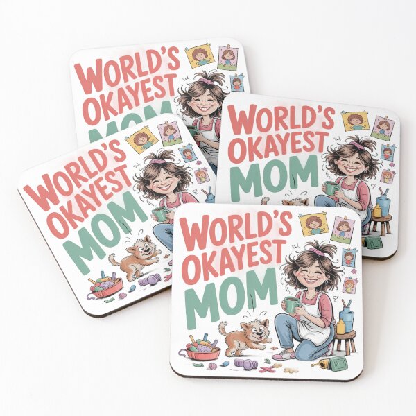 Item preview, World's Okayest Mom Funny Mother's Day designed and sold by Midnight Veil Designs.