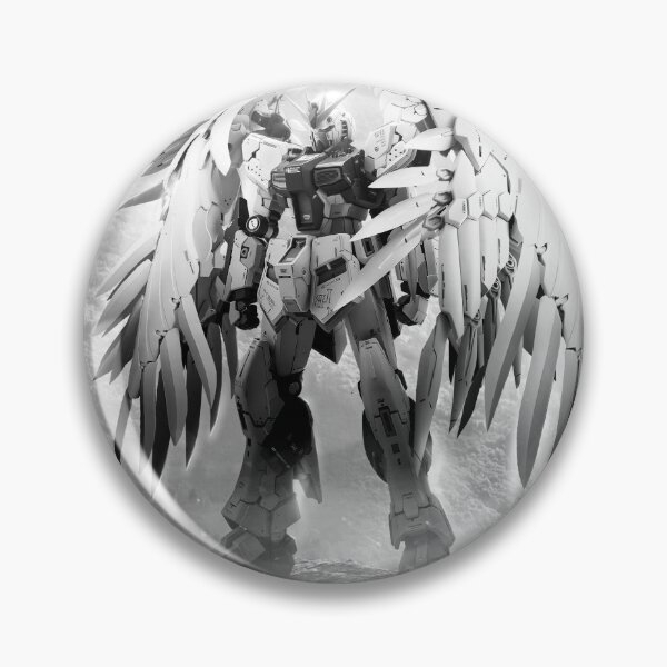 Item preview, black white wing nu gundam illustration digital art  designed and sold by sabartgunpla.
