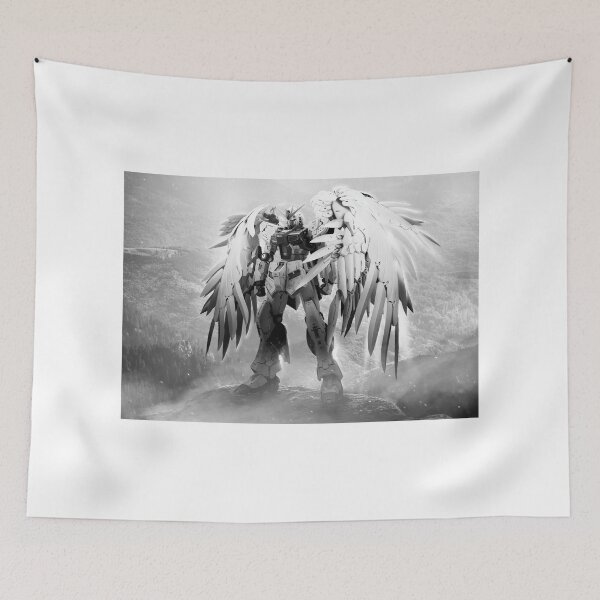 Item preview, black white wing nu gundam illustration digital art  designed and sold by sabartgunpla.