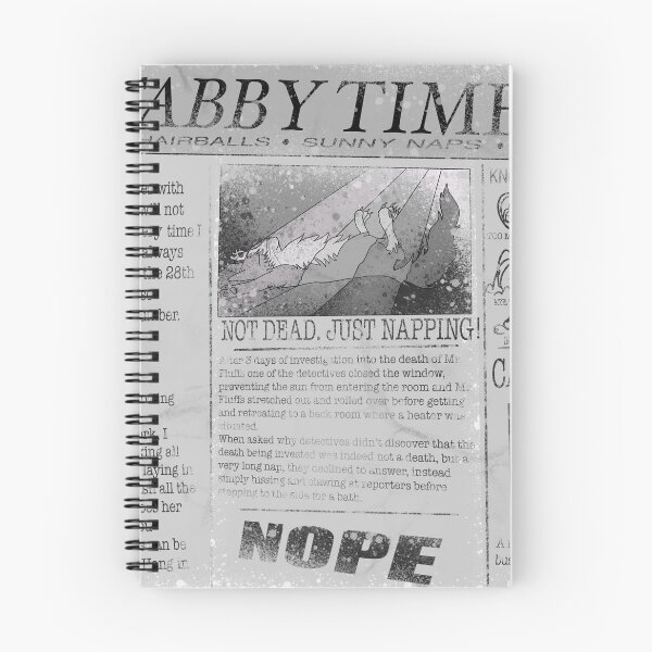 Item preview, Tabby Times White Cat Newspaper - Funny Feline Parody designed and sold by TheArtOfTreble.
