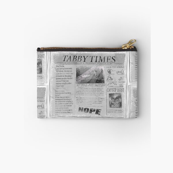 Item preview, Tabby Times White Cat Newspaper - Funny Feline Parody designed and sold by TheArtOfTreble.