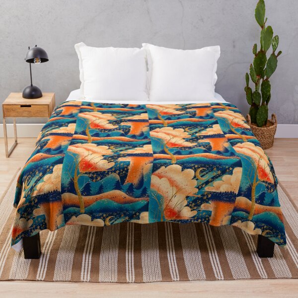 Item preview, Dreamy Starry Autumn Night - Golden Moon & Shooting Stars designed and sold by TheArtOfTreble.