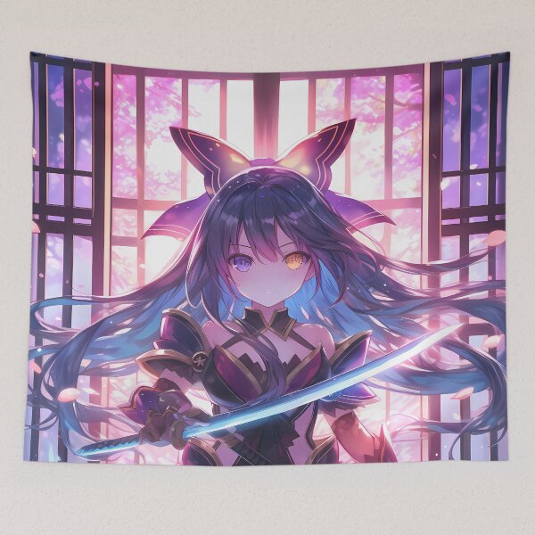 Item preview, Tohka Yatogami Date A Live Neon Fantasy Glow Under Cherry Blossoms designed and sold by TanglenRabbit.