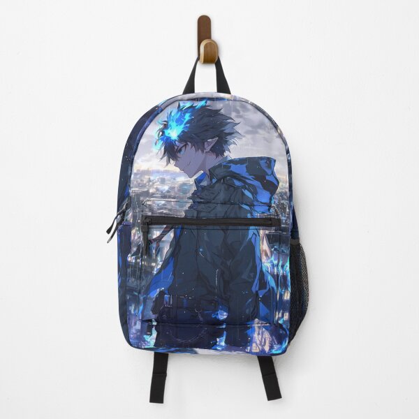 Item preview, Rin Okumura Blue Exorcist Rainy City Blue Flame Mood designed and sold by mildaclairmo.