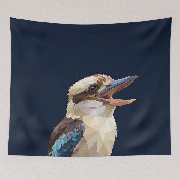 Item preview, Geometric Kookaburra Low Poly Australian Wildlife Art designed and sold by Wennebabs.