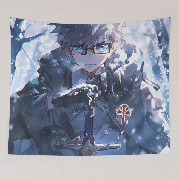 Item preview, Yukio Okumura Blue Exorcist Winter Snowfall Serious Blue Eyes designed and sold by mildaclairmo.
