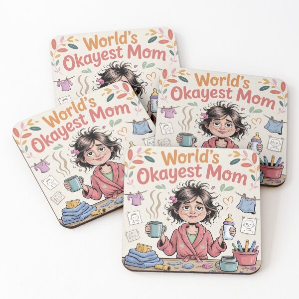 Item preview, World's Okayest Mom Funny Mother's Day designed and sold by Midnight Veil Designs.