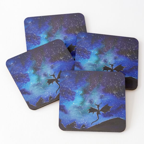 Item preview, Starry Night Dragon Silhouette - Mystical Fantasy Sky designed and sold by TheArtOfTreble.