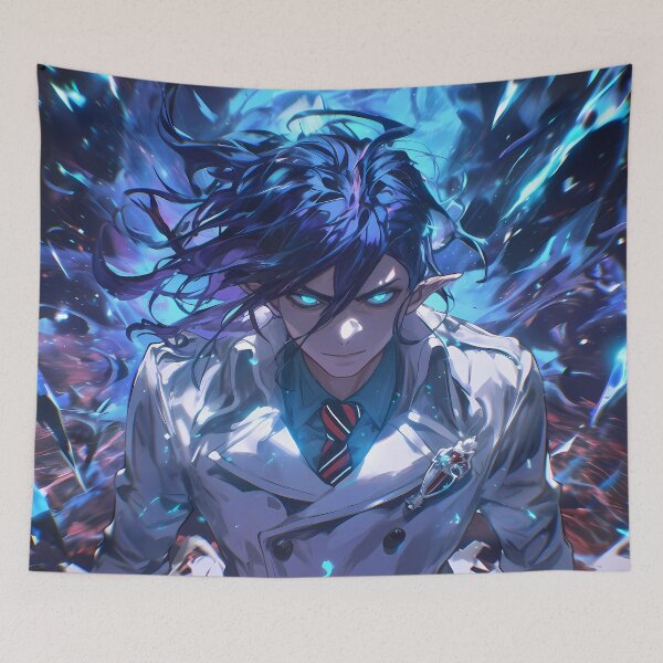 Item preview, Mephisto Pheles Blue Exorcist Mystic Blue Aura Intense Storm designed and sold by mildaclairmo.