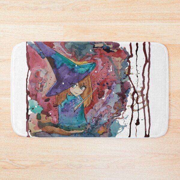 Item preview, Watercolor Witch Girl - Starry Magical Hat Portrait designed and sold by TheArtOfTreble.