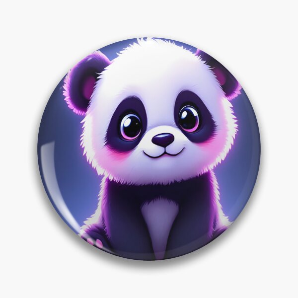 Item preview, Cute Neon Baby Panda Aesthetic Kawaii Glow Art designed and sold by DreamyWallVibes.