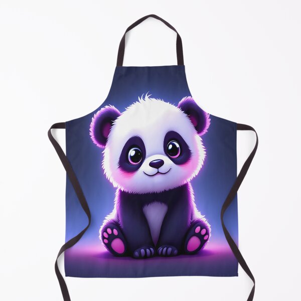 Item preview, Cute Neon Baby Panda Aesthetic Kawaii Glow Art designed and sold by DreamyWallVibes.