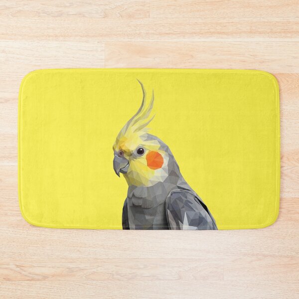 Item preview, Geometric Cockatiel - Low Poly Bird Art - Grey and Yellow Parrot designed and sold by Wennebabs.