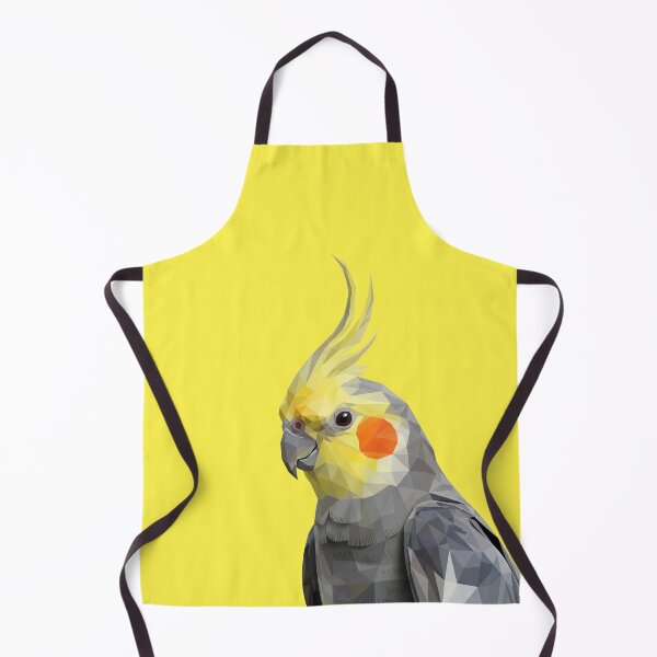 Item preview, Geometric Cockatiel - Low Poly Bird Art - Grey and Yellow Parrot designed and sold by Wennebabs.