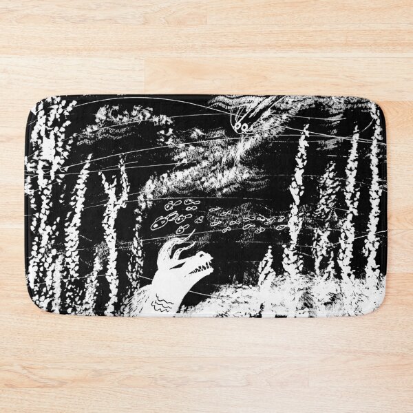 Item preview, "Deep Sea Monster - Scratchboard Horror Ocean Scene designed and sold by TheArtOfTreble.