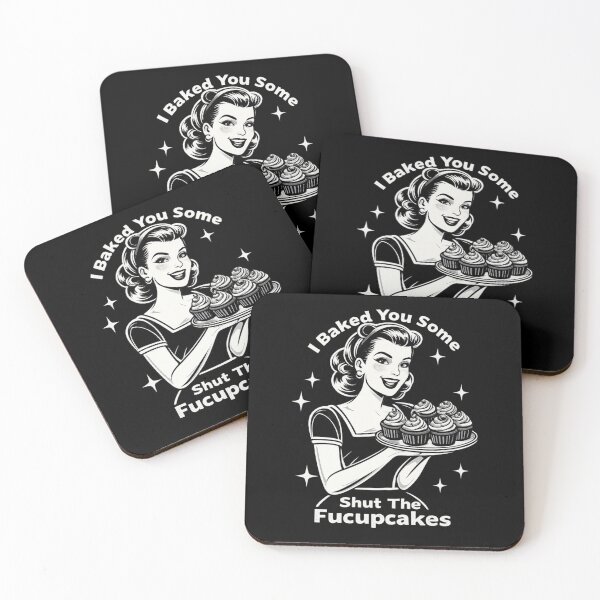 Item preview,  Funny Retro Baker design, Shut The Fucupcakes, Vintage Pin-Up Baking Humor, Sarcastic Cupcake Graphic Gift designed and sold by PaparazziAnunnaki.