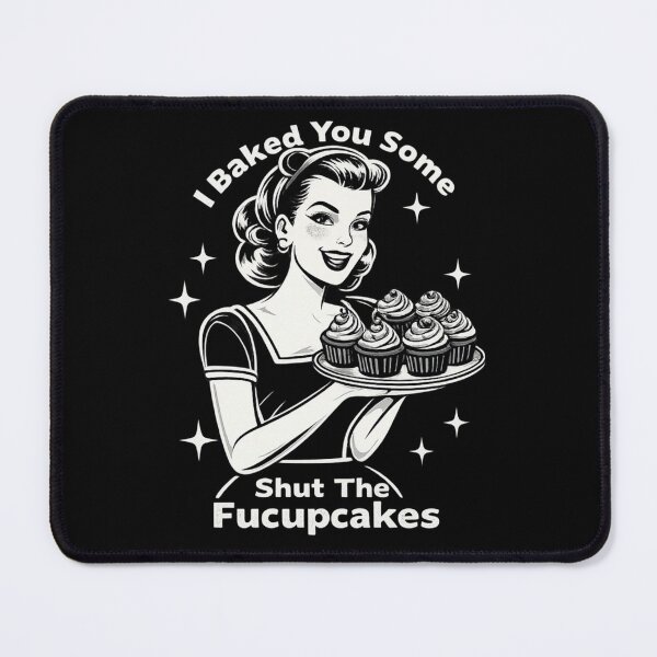 Item preview, Funny Retro Baker design, Shut The Fucupcakes, Vintage Pin-Up Baking Humor, Sarcastic Cupcake Graphic Gift designed and sold by PaparazziAnunnaki.