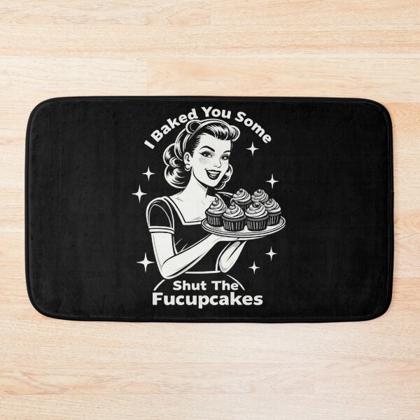 Item preview,  Funny Retro Baker design, Shut The Fucupcakes, Vintage Pin-Up Baking Humor, Sarcastic Cupcake Graphic Gift designed and sold by PaparazziAnunnaki.