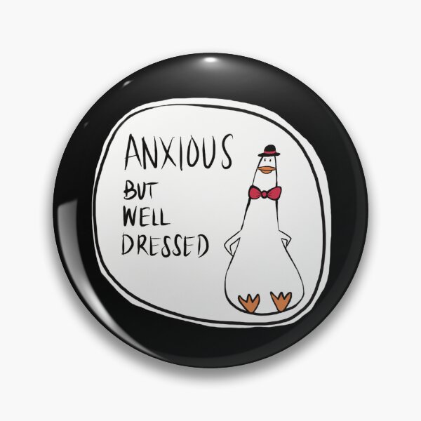 Item preview, Funny anxious Goose Sticker “anxious but well dressed” Meme designed and sold by AlyonaCo.