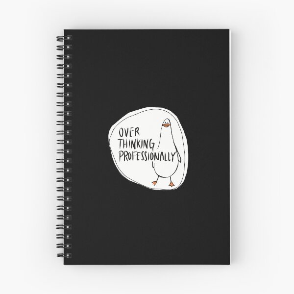 Item preview, Funny Goose Sticker – “Overthinking professionally” Meme designed and sold by AlyonaCo.
