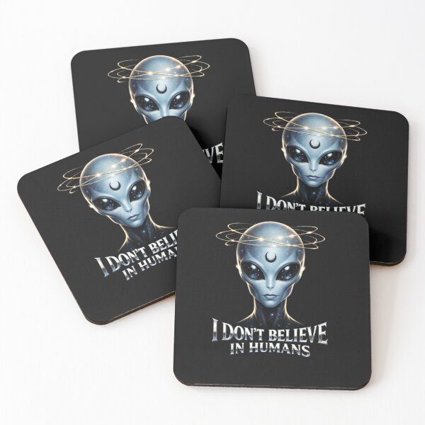 Item preview, I Don’t Believe in Humans – Cosmic Alien Statement Graphic designed and sold by wanado.