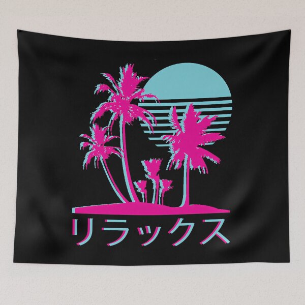 Item preview, Vaporwave Aesthetic Neon Palms designed and sold by ChristianeBerni.