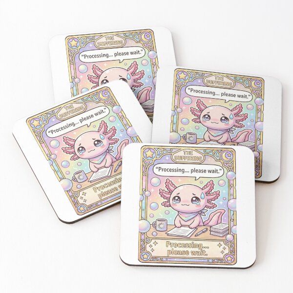 Item preview, Kawaii Axolotl Tarot The Buffering designed and sold by Visual Dept..
