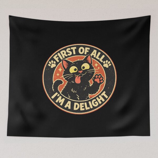 Item preview, First of All I'm a Delight Roaring Black Cat designed and sold by JODYSMORGAN.