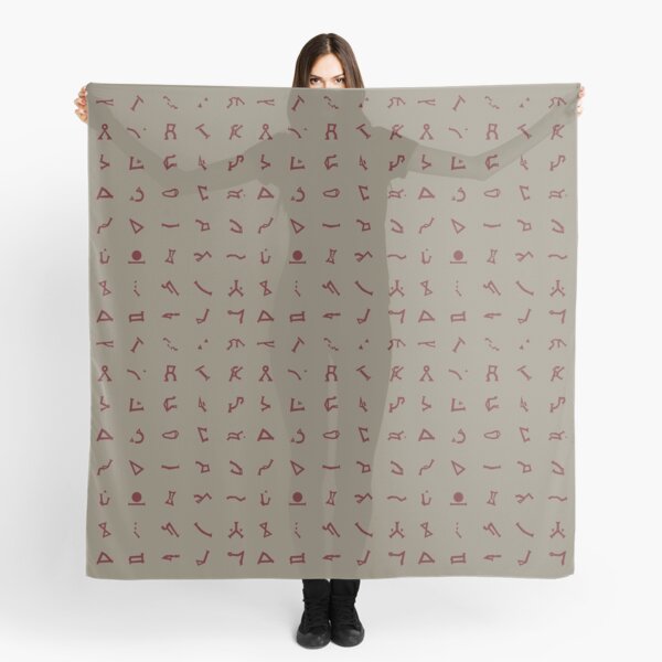 Chevron symbols texture in Champagne Red Scarf