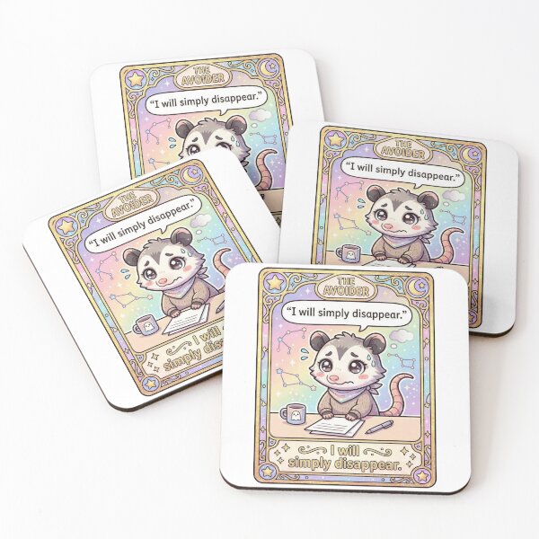 Item preview, Kawaii Opossum Tarot The Avoider designed and sold by Visual Dept..