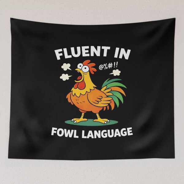 Item preview, Fluent in Fowl Language Funny Chicken designed and sold by JODYSMORGAN.