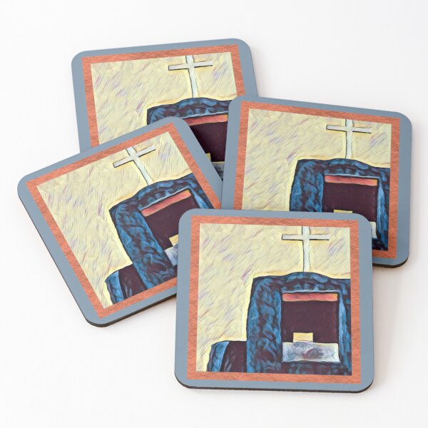 Item preview, Blue Bell Tower with Yellow Sky designed and sold by oh-bi-me.