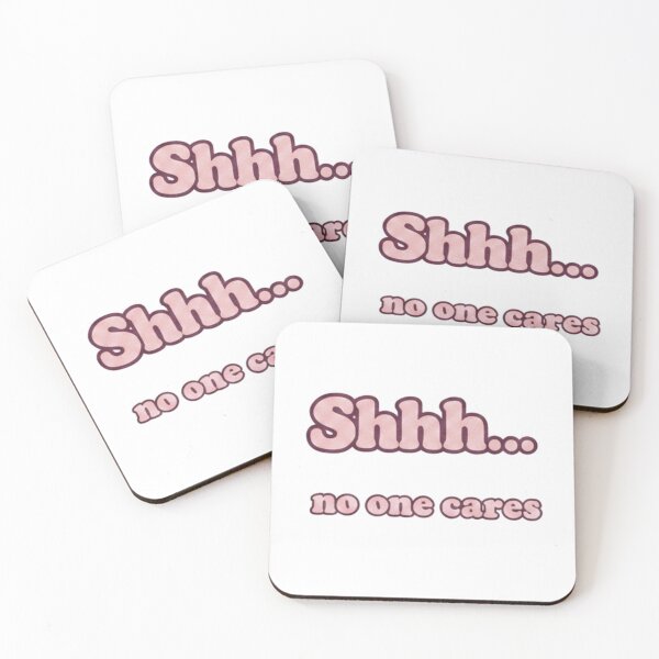 Item preview, Pink Shhh No One Cares Aesthetic Quote designed and sold by Miminc.