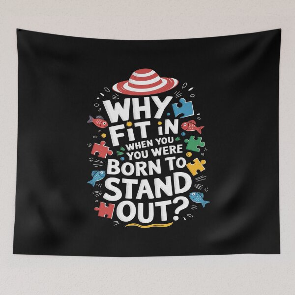 Item preview, Autism Awareness Why Fit In Doctor Teacher Cat In Hat Cool designed and sold by joyouartArt.