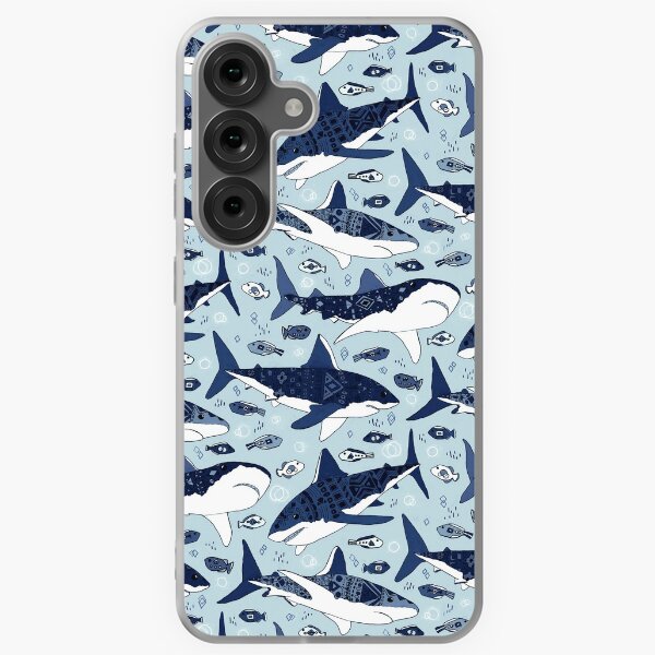 Item preview, Requins sur bleu pâle designed and sold by TigaTiga.