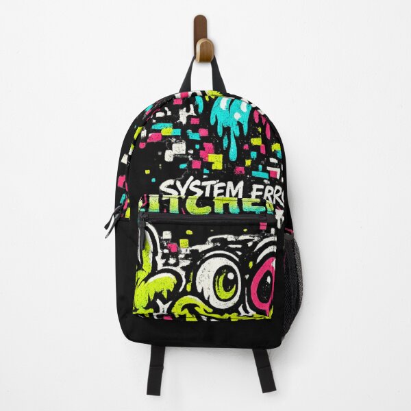 Item preview, SYSTEM ERROR Glitch Mascot – 90s Neon Cartoon Vaporwave Aesthetic designed and sold by JonelCrafts.