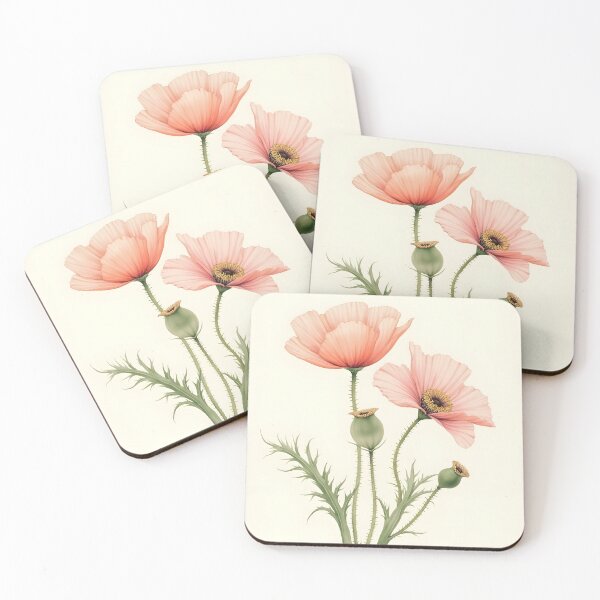 Item preview, Botanical Vintage Style Iceland Poppy Deux designed and sold by Glimmersmith.