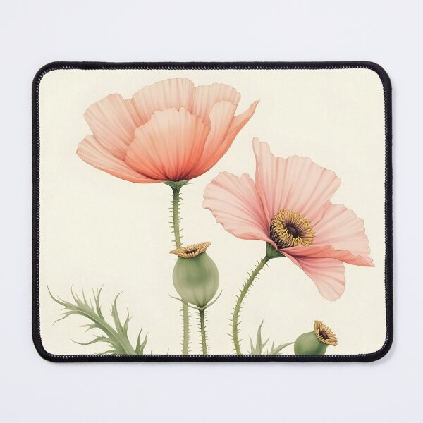 Item preview, Botanical Vintage Style Iceland Poppy Deux designed and sold by Glimmersmith.