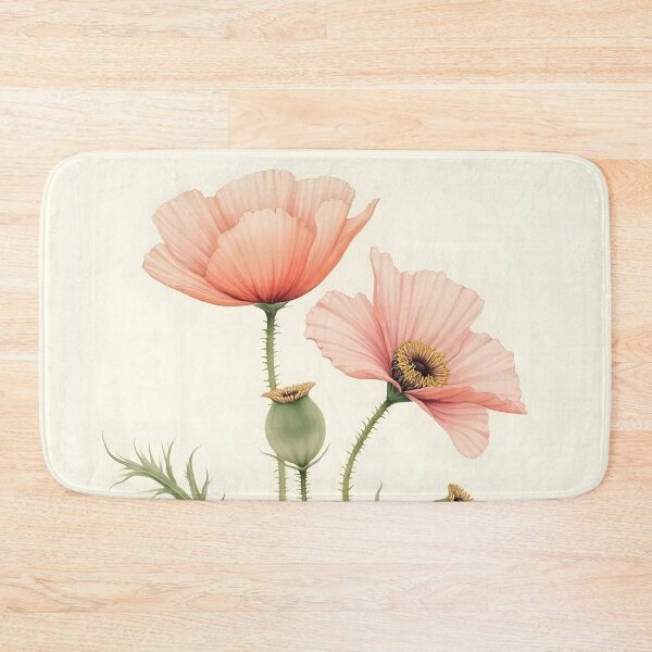 Item preview, Botanical Vintage Style Iceland Poppy Deux designed and sold by Glimmersmith.