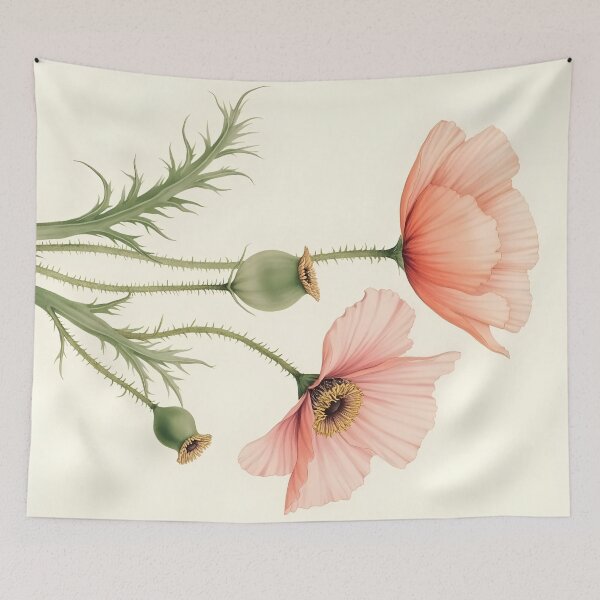 Item preview, Botanical Vintage Style Iceland Poppy Deux designed and sold by Glimmersmith.