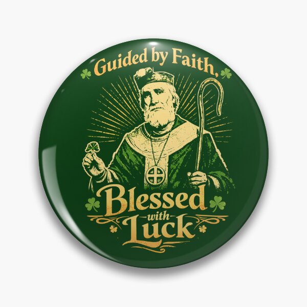 Item preview, Vintage Saint Patrick - Guided by Faith Blessed with Luck designed and sold by Lio-lio.