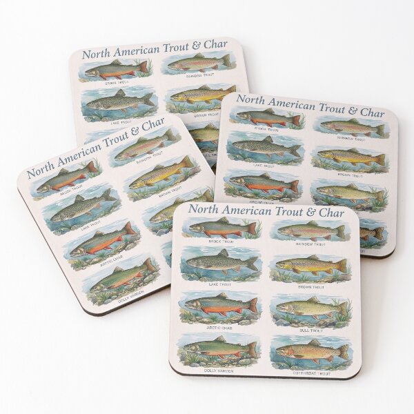 Item preview, Trout and Char of North America (Watercolor) designed and sold by Fish Town.